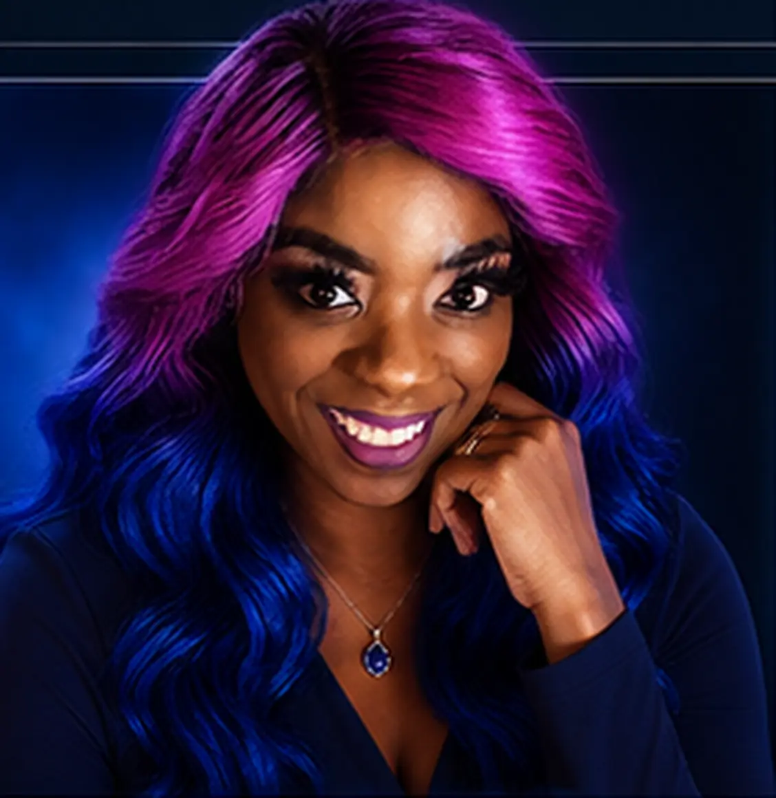 Royal Blue smiling